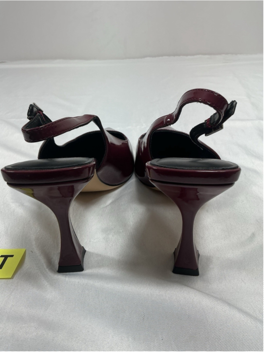 Womans Excellent Susanny Slingback Pumps Size 12 Burgandy Pointed Toe - Picture 4 of 8